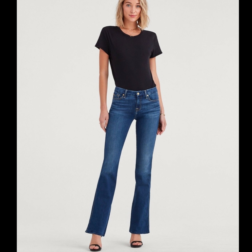 7 For All Mankind Jeans A Pocket Blue Slim Flare